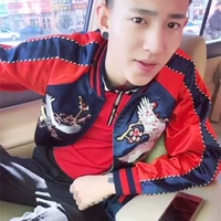 Mùa xuân xã hội người Trung Quốc phong cách thêu crane coat nam xu hướng tính cách Hàn Quốc phiên bản của đẹp trai phong cách Harajuku bf đồng phục bóng chày áo ấm nam