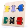 Câu đố 1-2-3 tuổi Montessori giáo dục sớm giáo dục trẻ em trợ giúp trí tuệ trẻ em mở khóa đồ chơi bằng gỗ - Đồ chơi giáo dục sớm / robot đồ chơi cho trẻ sơ sinh