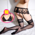 Nữ mùa hè sexy garter set ren over the knee vớ đen hollow cám dỗ vớ trong suốt garter phù hợp với Nịt Tất