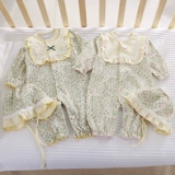 Детское хлопковое осеннее тонкое боди для девочек для выхода на улицу для новорожденных, в западном стиле