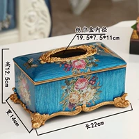 Ящик для тканей голубой древесины