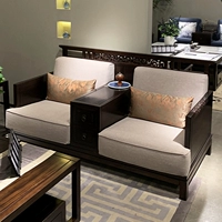 Классический диван из натурального дерева, вилла, мебель, персиковая ткань