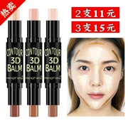 Double-head cao-ánh sáng công suất sửa chữa stick bột sáng bóng silhouette bóng mũi nằm tằm bút kem che khuyết điểm không thấm nước không nở