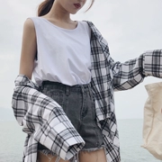 2018 mùa hè mới Hàn Quốc phiên bản của lỏng đơn giản màu rắn bên trong vest sling nữ sinh viên mặc áo vest