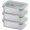 Heart IKEA hộp đựng bát inox tươi có nắp đặt hộp lưu trữ ba ngăn tủ lạnh tròn hộp cơm trưa - Đồ bảo quản