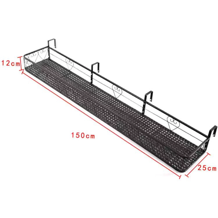 Ban công chậu hoa giá treo hoa giá để đồ treo lan can sắt treo giá hoa bệ cửa sổ giá chậu hoa mọng nước lưới ban công giá rẻ 