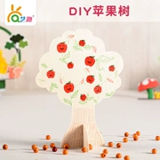 Trẻ em làm quà tặng handmade táo cây thu hoạch dán mẫu giáo mẫu vật liệu thủ công gói màu sáng tạo