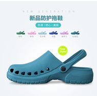 dép mang trong spa Giày phẫu thuật bệnh viện dép phòng mổ bác sĩ nam nữ chống trượt Bảo vệ phòng thí nghiệm Bao Đầu không mỏi chân dép xỏ lỗ giày dép y tế giày dép phòng sạch