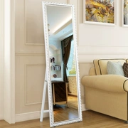 Gương gỗ đơn giản châu Âu đầy đủ chiều dài gương sàn gương thời trang phù hợp gương gương treo tường gương lớn sử dụng kép - Gương