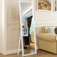 Gương gỗ đơn giản châu Âu đầy đủ chiều dài gương sàn gương thời trang phù hợp gương gương treo tường gương lớn sử dụng kép - Gương gương bàn phấn