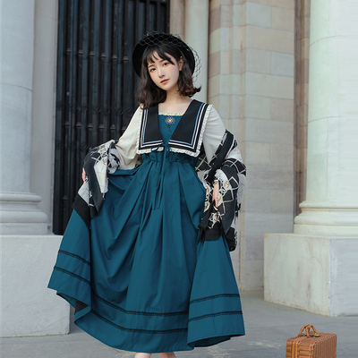taobao agent Opwithpuji original design lightweight dress simplicity CLA long skirt embroidery spring