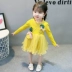 Váy bé gái xuân 2020 mới cho bé váy tây phong cách trẻ em Hàn Quốc váy lụa công chúa - Váy Váy