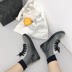 Người lớn thời trang mưa khởi động thạch trong suốt ấm ren mưa khởi động cao su giày giày không thấm nước không trượt sinh viên Hàn Quốc nữ ống ngắn Rainshoes