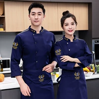 Кухонная душа на длинные накаливания скрытый синий [одиночный топ + фартук] водонепроницаемый стиль