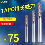 Phiên bản nâng cấp của dao phay thép vonfram 4 lưỡi được bọc thẳng thân thêm hợp kim cứng dài TAPC mở rộng công cụ cắt CNC bán nóng - Dụng cụ cắt