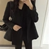 2018 mùa xuân và mùa thu mới của Hàn Quốc đôi ngực blazer + cao eo giản dị chín điểm chân quần hai phù hợp với phụ nữ đồ công sở nữ Business Suit
