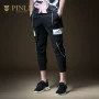 Sản phẩm PINLI 2019 xuân mới quần nam mỏng giản dị chân chín quần B191417225 - Quần mỏng baggy nam