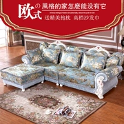 Châu Âu vải góc sofa chaise căn hộ nhỏ ba bốn-bit chút hàng thẳng của phòng khách châu Âu đơn giản sẵn sàng rửa - Ghế sô pha