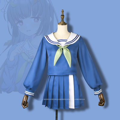 taobao agent Blue file Raji Rabbit COS clothing Xiaya Meiyou cosplay long -sleeved anime clothing jk skirt whole set
