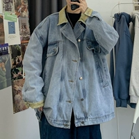 Мужская весенняя японская джинсовая куртка для школьников, тренд сезона, свободный крой