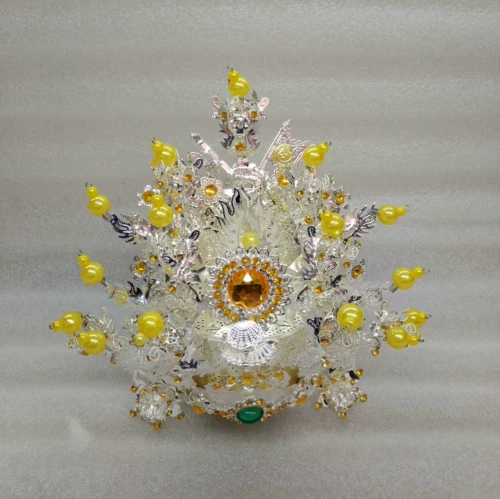 Буддийские продукты Серебряная золотая жемчужина Золотая бриллиант Император Шляпа Бао Шэн Гуань Женцхе Император Хао Матуку Мумана Нес -Мей -СОЛД -поставщик