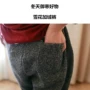 Áo len cashmere ấm áp rộng kích thước nhỏ chân Wei quần quần cộng với nhung dày harem quần thể thao quần nữ mùa đông quần nữ đẹp