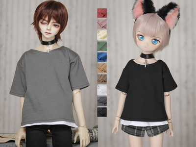 taobao agent [AD] BJD baby clothes-daily versatile-half-sleeved T-shirt-10 color income (4 points/3 points/uncle)