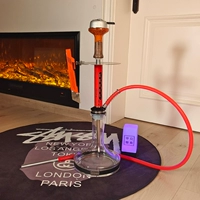 Красный с высоким уровнем сигаретного горшка+уголь перегородка (одиночный горшок)