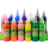 12 màu sắc có thể giặt màu nước sơn mẫu giáo nghệ thuật thủ công và bức tranh sơn cung cấp ngón tay sơn dầu 60ml shop đồ chơi