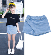 Cô gái quần short denim mỏng Hàn Quốc phiên bản của tự nhiên hoang dã bông thời trang mùa hè trẻ em lớn của quần mùa hè 2018 new