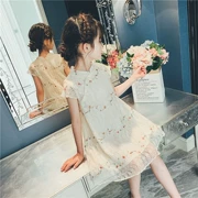 Quần áo trẻ em 2019 hè mới đồng phục tiểu học nữ ăn mặc kiểu Trung Quốc ren công chúa sườn xám váy công chúa vừa và nhỏ - Khác