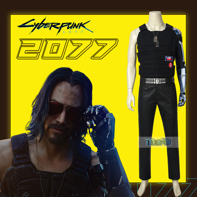 taobao agent Manles/Man Sky Cyberpunk 2077COS clothing PS4 rock warrior silver hand Johnny 4465