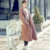 Quần áo Handu 2019 xuân mới dành cho nữ phiên bản Hàn Quốc của áo khoác dài hai mặt - Áo khoác dài Áo khoác dài
