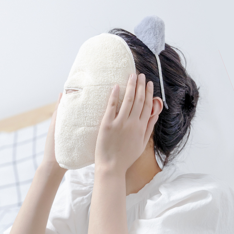 热敷毛巾面罩面巾面部脸部面膜罩敷脸巾皮肤管理美容院水疗珊瑚绒