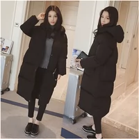 Chống mùa sang trọng Hàn Quốc phiên bản của xuống bông quần áo phụ nữ áo khoác mùa đông bông áo khoác trên đầu gối bánh mì quần áo vài bông của phụ nữ phần dài áo phao nữ trung niên