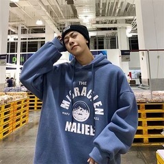 2020秋冬男女印花套頭連帽衛衣情侶學生寬鬆港風外套潮流