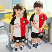 Anh mẫu giáo quần áo trang phục mới chàng trai và cô gái đồng phục học sinh mùa hè tiểu học dịch vụ lớp tùy chỉnh hai mảnh phù hợp với