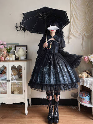 taobao agent White sugar girl Dark Gothic jsk jsk camisole skirt