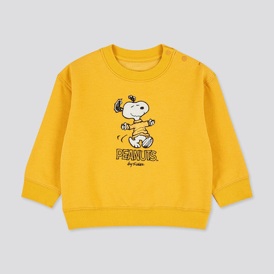 Uniqlo, детский трикотажный замшевый спортивный лонгслив для раннего возраста, толстовка