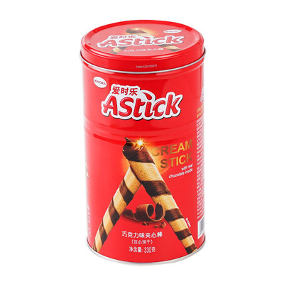 Сэндвич-батончик Aishile со вкусом шоколада (бисквитная начинка) 330г/банка