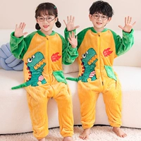 Детская коралловая бархатная демисезонная пижама для мальчиков, детский удерживающий тепло фланелевый спальный мешок