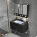 2022 mới tủ phòng tắm kết hợp sứ rửa tay rửa tay tủ tấm đá mặt bàn tùy chỉnh tủ gương lưu vực Gương