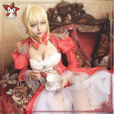 taobao agent Fate/Grand Order Tyrant Saber Red Dress Extra Nero Cos COSPLAY