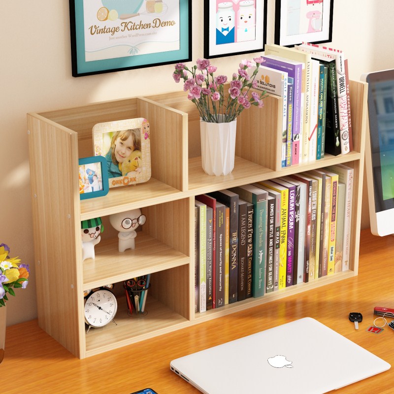 学生用桌上书架简易儿童桌面小书架置物架办公室书桌收纳宿舍书柜