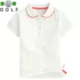 Quần áo trẻ em golf bé gái áo thun ngắn tay mùa hè cô gái cotton ve áo polo áo quần trẻ em quần áo bóng golf - Thể thao sau quần áo thể thao