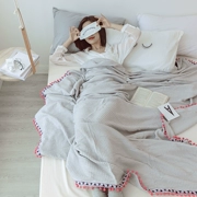 Công chúa gió ngọt waffle chăn ngủ trưa con bóng lông mép mỏng đơn chăn đôi điều hòa không khí chăn giải trí - Ném / Chăn