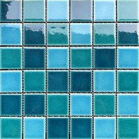 48 маленьких ледяных трещин, темно -зеленый и синий трехколорный смешанный (модель бассейна)