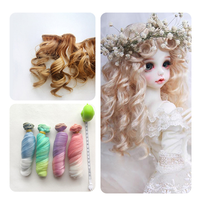 taobao agent Keer doll wig Yela Lili doll wig SD/bjd doll wigs of hair row high temperature silk wig Roman roll