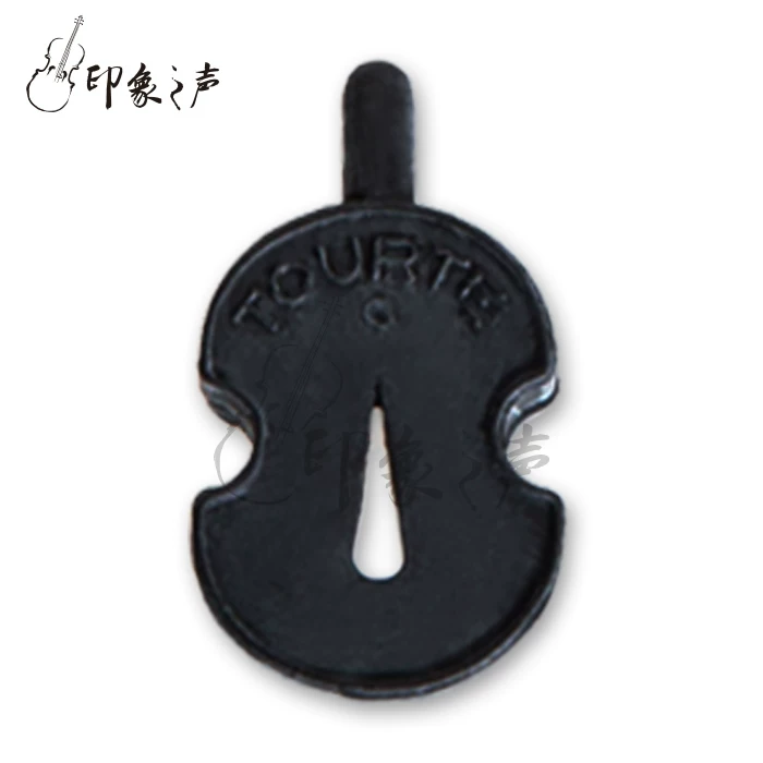 [进口Tourte小提/中提/大提/贝司圆形两孔/一孔单孔提琴形弱音器]