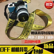 OFFWHITE dây đeo máy ảnh chữ được cá nhân hóa cho Canon Nikon Pentax Fuji Sony dây đeo vai đơn - Phụ kiện máy ảnh DSLR / đơn